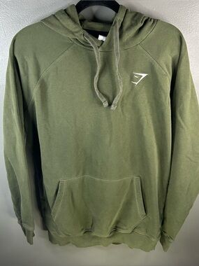 Gymshark Olive Green Gym Workout Sweatshirt Hoodie Size Small